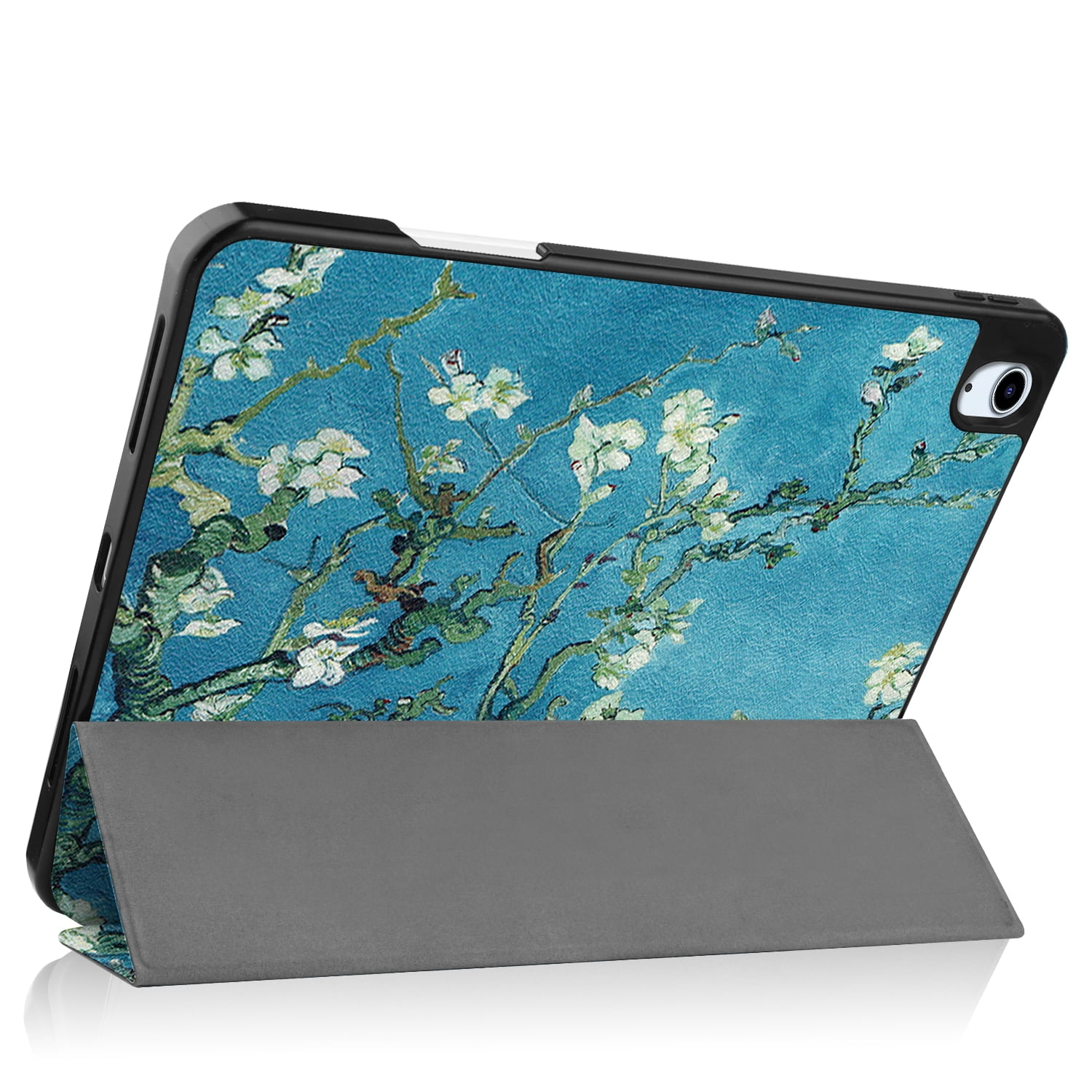 Allytechgroup iPad Air 11" M4 M3 M2 Case 2026 2025 2024, Slim Flip Smart Cover Auto Sleep Wake with Pencil Holder Multi Angle Veiwing Stand Shockproof Case for Apple iPad Air 11 inch, Blossom
