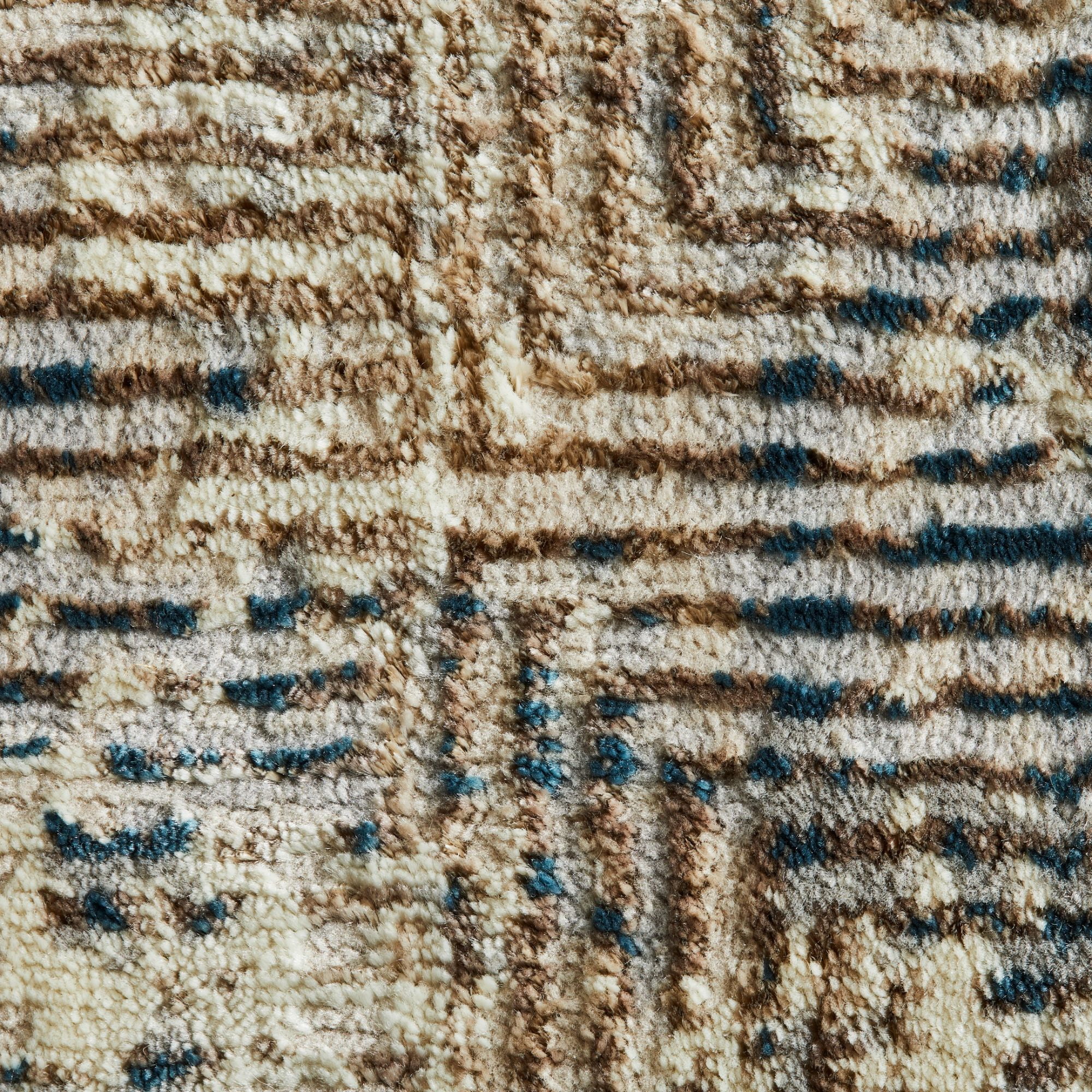 Better Homes & Gardens Square Abstract Area Rug, Blue, 5'x7'