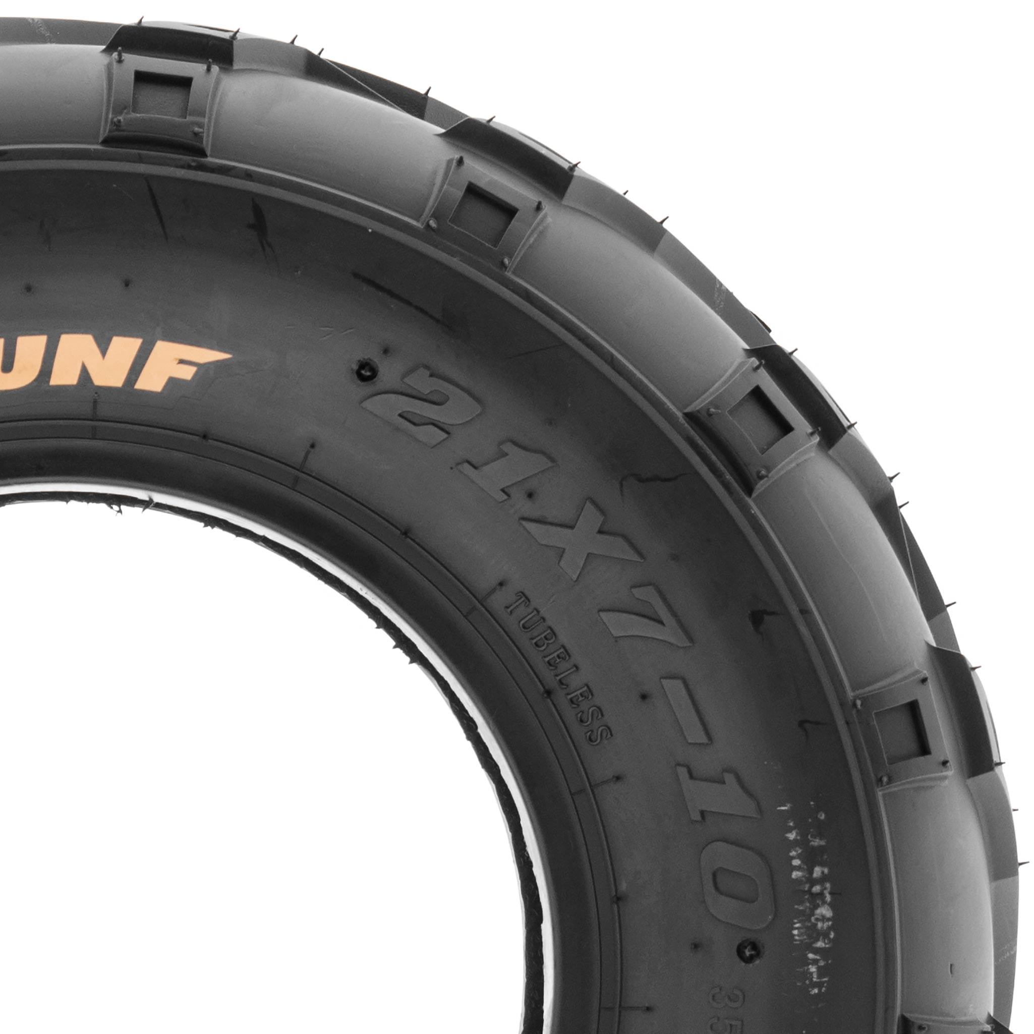 SunF A012 16x8-7 Lightweight Knobby Tire – 6PR Tubeless – For ATV, UTV, SxS, Go Kart – 1-Year Warranty