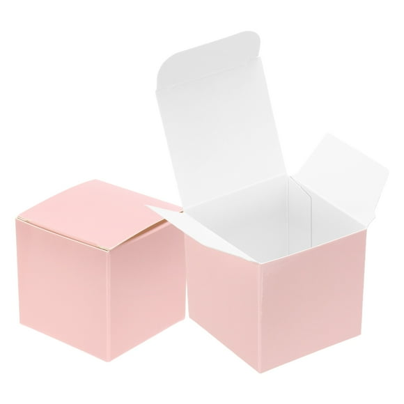 Uxcell Lot de 20 Boîtes-Cadeaux, Boîte d'Artisanat Carrée en Carton de 2 Pouces avec Couvercles, Contenant pour Friandises et Bonbons pour Emballage Cadeau, Mariage, Fête, Anniversaire, Remise des Diplômes, Articles de Fête, Rose