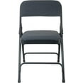 thumbnail image 6 of YSNW Black Padded Metal Folding Chair - Black 1-in Fabric Seat, 6 of 12