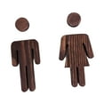 thumbnail image 5 of deevoka 2 Pieces Wooden Bathroom Sign Wall Sticker Decor for Hotel Office Restaurant 13cm and 12.7cm, 5 of 9