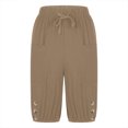 thumbnail image 4 of Yuyuzo Knee Length Shorts for Women Drawstring High Waisted Loose Summer Lounge Shorts with Pockets, 4 of 6