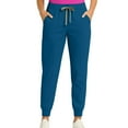 thumbnail image 5 of Cozy Scrub Pants for Women Work Uniform Cargo Jogger Bottoms with 3 Pockets Sky Blue M 26", 5 of 5