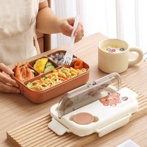 sruoe Bento Box, Lunch Boxes for Adults, bento box lunch, Portable Leakproof Heated Bento Container, Microwave Safe Heated Lunch Boxes for Storage Home Office Work Study, Plastic
