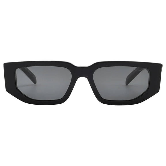 Prada PR 09ZS Plastic Unisex Rectangle Sunglasses Black 54mm Adult