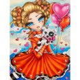 thumbnail image 1 of Kits de pintura de diamantes 5D DIY Taladro redondo completo Falda roja Chica Mosaico Imagen de arte Tmvgtek Oficina Multiescena Multifunción, 1 of 8
