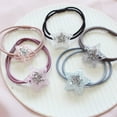 thumbnail image 1 of 3Pcs/set Women Girls Crystal Heart Ponytail Holder Star Hair Rope Ring Band Tie Random Pattern, 1 of 7