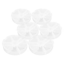 HEMOTON 6pcs Jewelry Organizer Box 6 Grids Clear Plastic Beads Storage Containers Box Case for Small Items and Other Craft Projects Game