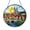 Acrylic 3.5 Inch, variant on Urban Scene Stained Glass Window Panel – Decorative Window Accent
