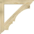 thumbnail image 3 of Ekena Millwork 4"W x 34"D x 34"H Balboa Traditional Rough Sawn Bracket, Douglas Fir, 3 of 4