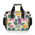 thumbnail image 7 of FORMRS Insulated Cooler Bag 24 Cans Capacity Soft Leakproof Lunch Box with Side Pockets, Purple Clover Pattern, 7 of 7