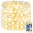 thumbnail image 1 of 300 LED Fairy String Lights Warm White Christmas Lights Remote Control, 99ft Silver Wire Firefly Lights Starry Light for DIY Christmas Tree Costume Wedding Party Table Centerpiece Decor, 1 of 7