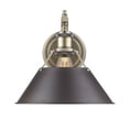 thumbnail image 3 of Yep by Golden Lighting Orwell 1-light Wall Sconce in Aged Brass and Rubbed Bronze shade, 3 of 3