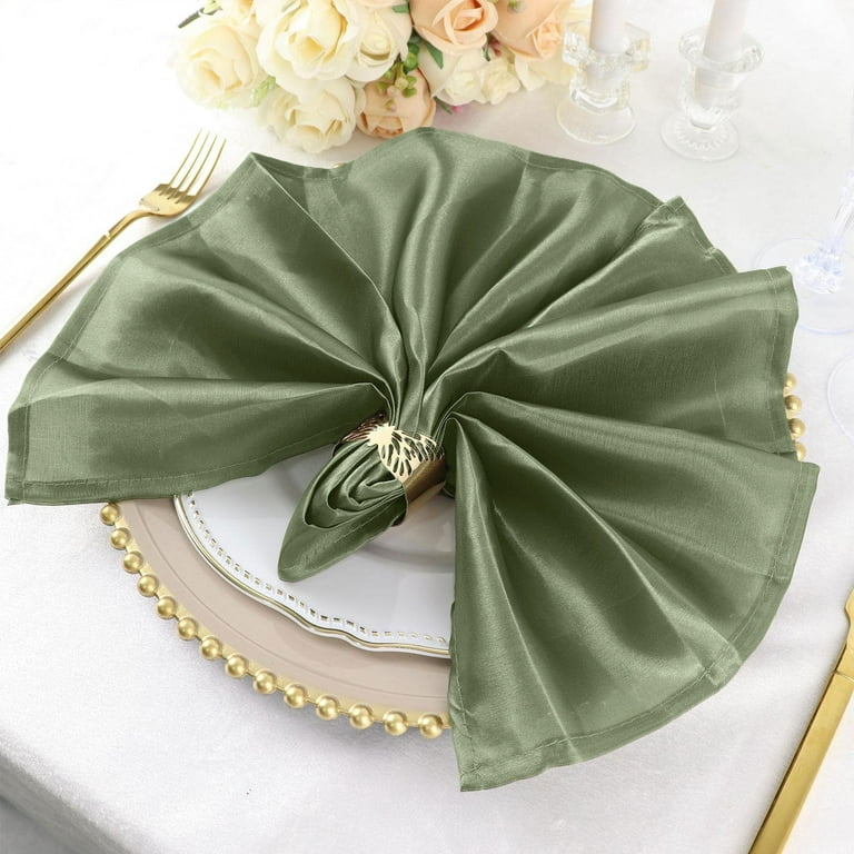Wedding Napkins Linen Green, Teal Cloth Napkins Bulk
