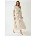 thumbnail image 5 of Textured Crew Neck Maxi Dress, 5 of 6