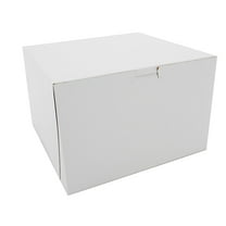 Southern Champion Tray 0966 Premium Clay Coated Kraft Paperboard White Non-Window Lock Corner Bakery Box, 9" Length x 9" Width x 6" Height (Case of 100)