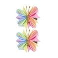 thumbnail image 1 of 2x Pinces à Cheveux Papillon Queue de Cheval Mignon pour Enfants Cheveux Bouclés Légers Filetés Jaune Rose, 1 of 9