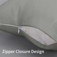 thumbnail image 3 of Kelnaro 2 Pieces Brushed Microfiber Toddler Pillowcases with Hidden Zippers, 13x18 Inches, Smoke Gray, 3 of 6