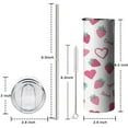 thumbnail image 5 of Strawberry Cute Coffee Tumbler with Lid Straw Stainless Steel Coffee Travel Mug Decorative Tumbler 20 oz for Spring Summer Camping Outdoor, 5 of 7