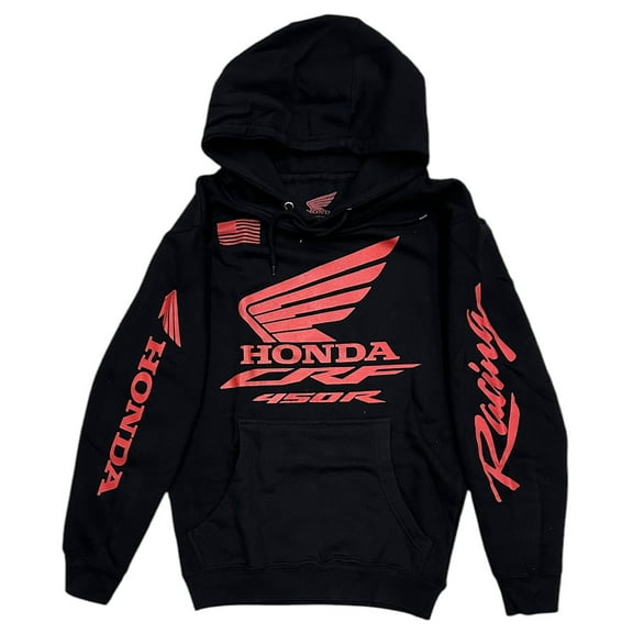 Honda Racing Team Men's Choice of Champs Hoodie Sweatshirt (Small, Black)