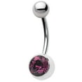 thumbnail image 5 of 14ga Navel Ring Jeweled CZ High Polish 316L Surgical Steel - Sold Each, 5 of 5