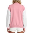thumbnail image 4 of NominalSnug Bomber Jacket for Women Casual Button down Long Sleeve Jackets Colorblock Lightweight Outwear Coat 2026 Fashion Outfits, 4 of 8