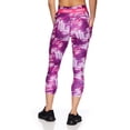 thumbnail image 4 of Reebok Women's Printed Revolve High Rise Capri Legging With 22" Inseam And Side Pockets, 4 of 4