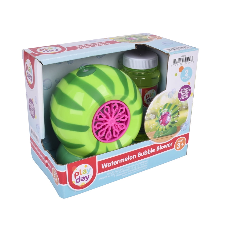 Play Day Watermelon Bubble Blower with 4oz Scented Bubble Solution, Children Ages 3+  (图2) Play Day Watermelon Bubble Blower with 4oz Scented Bubble Solution, Children Ages 3+  (图2)
