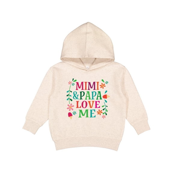 Inktastic Mimi and Papa Love Me Toddler Hoodie