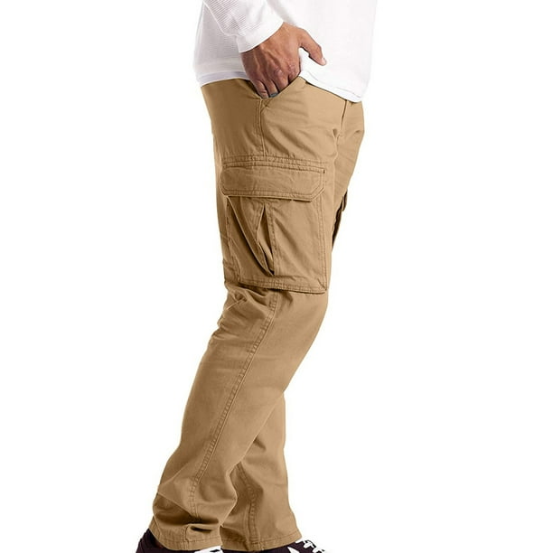 Pantalon de Travail Homme Style Cargo Multi Poches Taille Élastique  Cheville Élastique - Bleu Royal