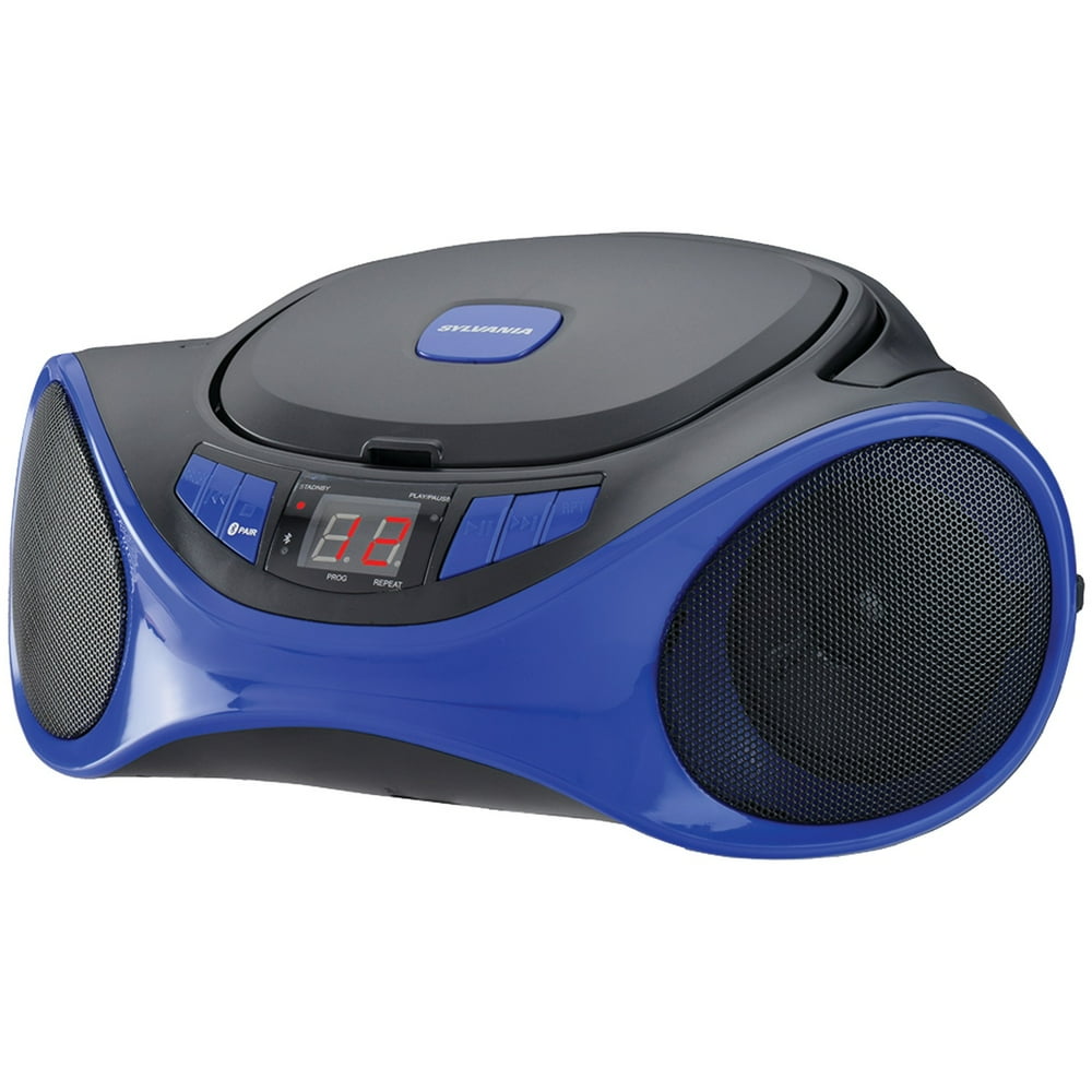 SYLVANIA SRCD1063BT BLUE Bluetooth Portable CD Radio Boom Box Blue sylvania-srcd1063bt-blue-bluetooth-portable-cd-radio-boom-box-blue