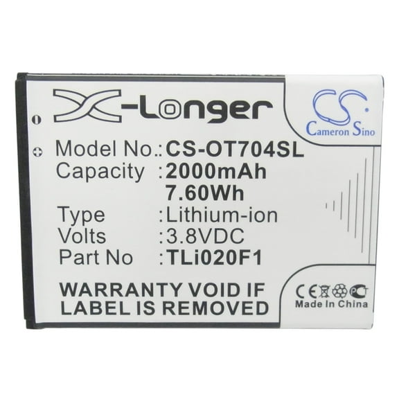 2000mAh TLi020F1 Battery for Vodafone Smart turbo 7 VFD 500 V500
