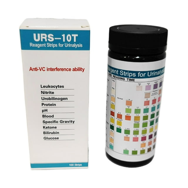 transemion 100X Bandes de Test d'Urine Papier Réactif PH Professionnel Outil de Test Ménager Multifonctionnel Léger Utile Sports