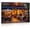 Frame-style, variant on Parisian Cafe Canvas Wall Art Print, French Brasserie Night Scene Painting, Romantic European Street Decor, Golden Light Restaurant Artwork for Living Room Bedroom Home Decor