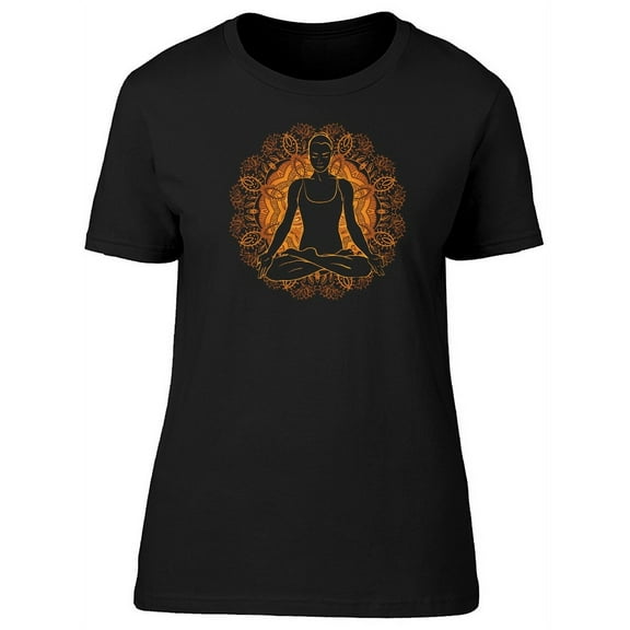 Yoga Meditation Gold T-Shirt Women -Image by Shutterstock, Female Medium