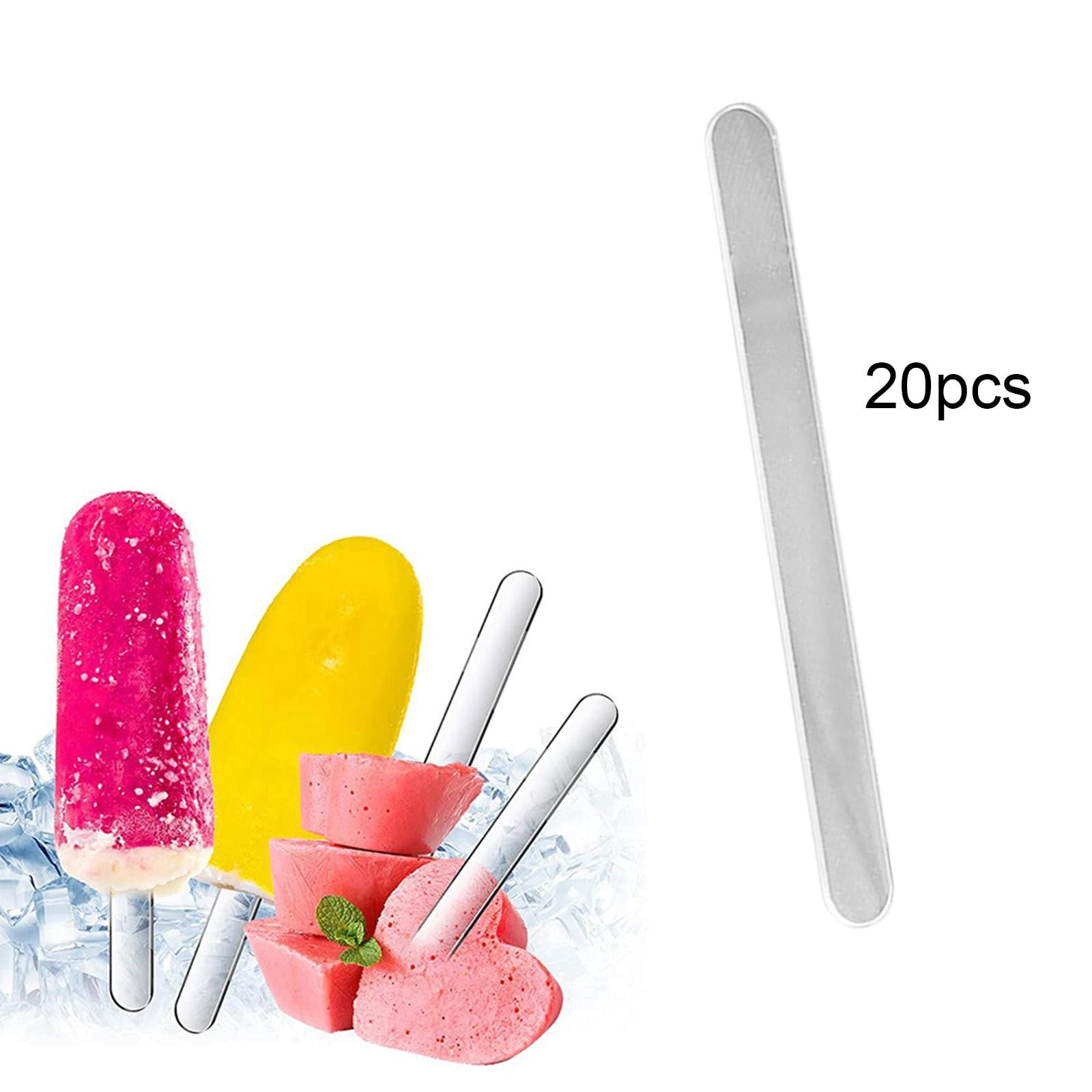 Esquirla 2x20x Popsicle Sticks, Sticks, Craft Sticks Candy Sticks Acrylic Craft Making Freezer Sticks, Ice Cream Sticks, for Kitchen Home , Clear, 3 3 Pcs