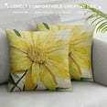thumbnail image 3 of PRATYUS  Home Sweet Home Spring Summer Flowers Yellow Throw Pillow Covers,Cushion Case for Sofa Couch 12x12in, 3 of 5