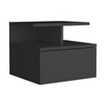 thumbnail image 5 of Glavbiku Floating Nightstand with 1 Drawer,2 Tier Shelf Bedside Table,Black Finish,Adult, 5 of 8