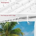 thumbnail image 6 of Coastal Christmas Santa Bathroom Shower Curtain Xmas Stocking Palm Tree Beach Waterproof Washable Shower Curtains for Bathtub Bath Decor with Grommets and Hook 66 X 72 Inch, 6 of 8