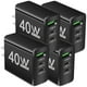 thumbnail image 1 of Cargador USB Carga Rápida DashBlack 4 Pzas 3 Puertos USB 5V 2.4A Max 40W 100-240V 50-60Hz Negro., 1 of 1