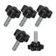 thumbnail image 1 of Uxcell 5-Pack de perillas de sujeción en estrella, tornillo de ajuste manual 1/4"-20 x 16mm para maquinaria, electrónica, muebles y base de paraguas [Negro], 1 of 1
