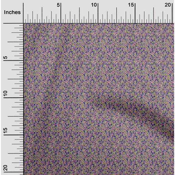 oneOone Polyester Spandex Dark Blue Fabric Florals Dress Material Fabric Print Fabric By The Yard 56 Inch Wide