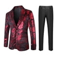 thumbnail image 1 of Traje de hombre, chaqueta de traje, traje casual, chaqueta, traje estampado, traje de ocio, 1 of 5