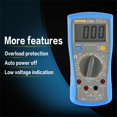 thumbnail image 2 of HYTAIS DT9208 Digital Multimeter 1999 counts AC/DC Ammeter Voltmeter Ohm Portable Resistance Voltage Temperature Tester Meter, 2 of 9