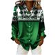 thumbnail image 3 of Tops de Manga Larga de las Mujeres Casual St Patrick'S Day Unisex Imprimir Botón Arriba Blusa de Cuello Giratorio Tops de Manga Larga de las Mujeres de Moda, 3 of 7