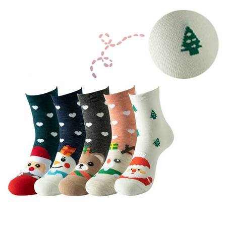 

5Pairs Fashion Colorful Autumn Winter Women s Socks Cotton Socks-A
