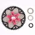 thumbnail image 3 of SUNSHINE Vélo Cassette Roue Libre 11-46T 42T 50T 10 Vitesses Rapport Large VTT Roue Libre Couleur: SUNSHINE 10S 11-46T Argent Noir, 3 of 8