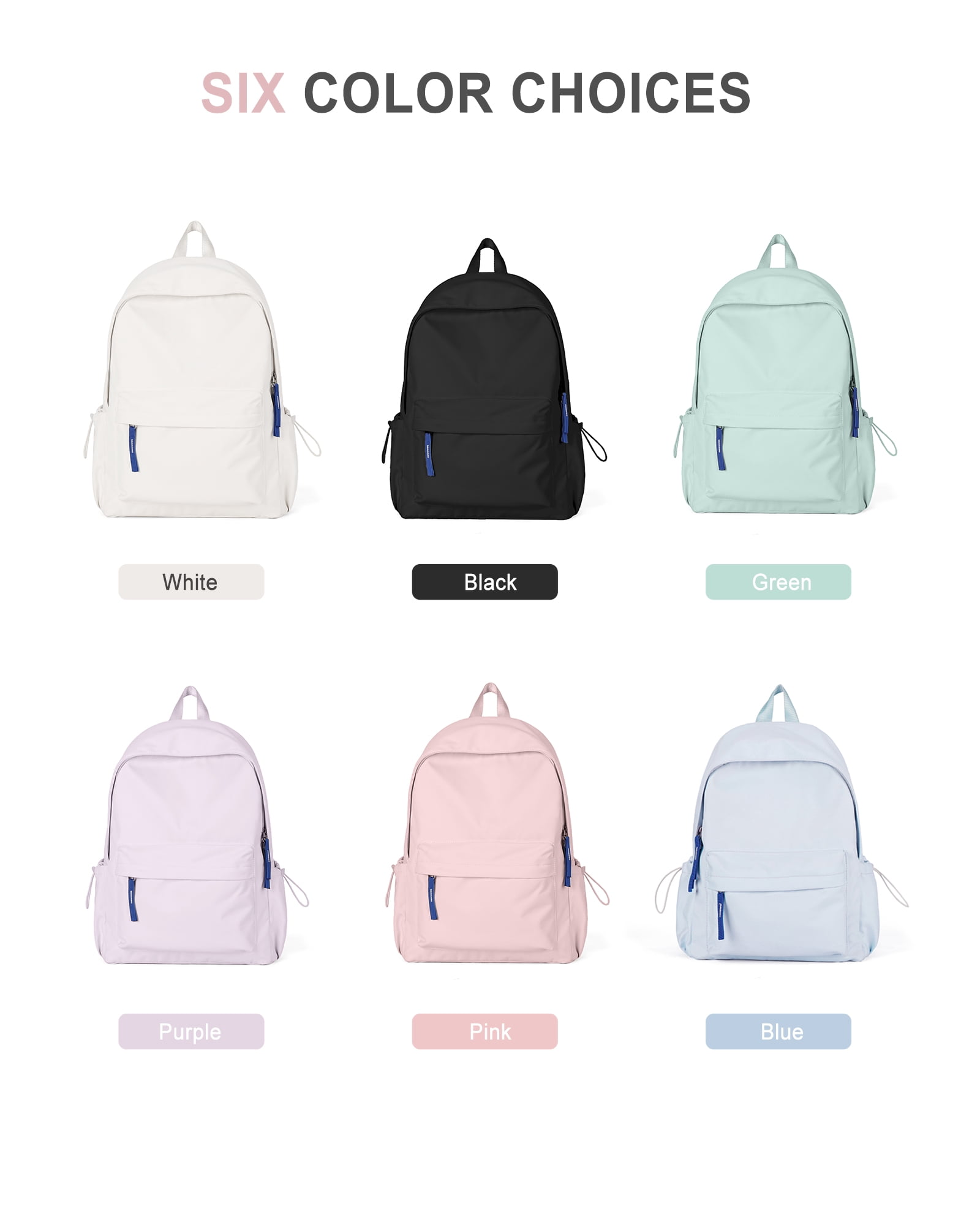 ATJIA School Backpack Waterproof Bookbag College Middle High School Bags Travel Rucksack Casual Daypack Laptop Backpacks