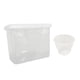 thumbnail image 4 of Contenedor de almacenamiento de arroz, organizador de cereales con taza medidora, caja para almacenar granos a prueba de polvo para el hogar, sellado claro, 4 of 9